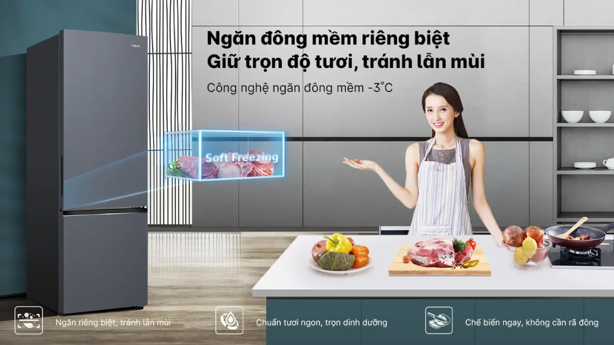 tủ lạnh aqua 292 lít inverter aqr-b360ma(slb)