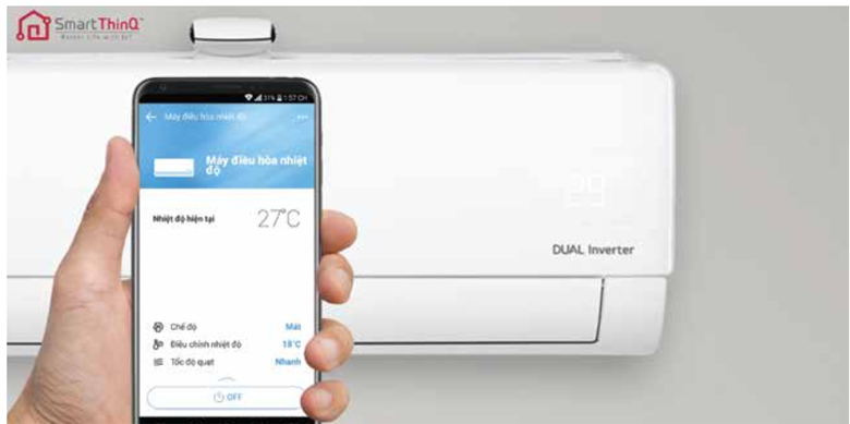 Điều khiển điều hòa lg bằng điện thoại