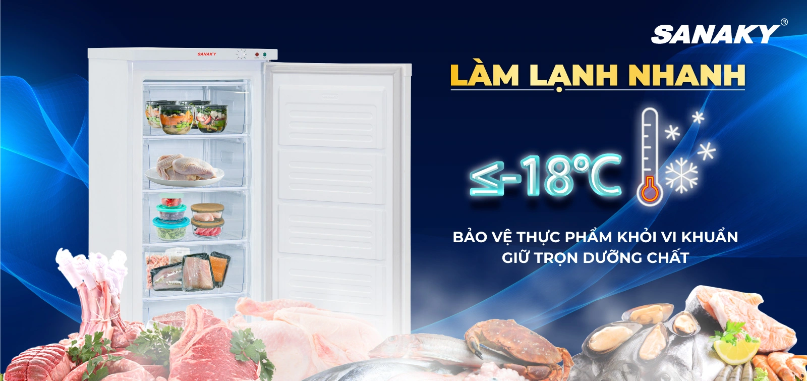 Nhiệt độ ≤-18°C Nhiệt độ ≤-18°C