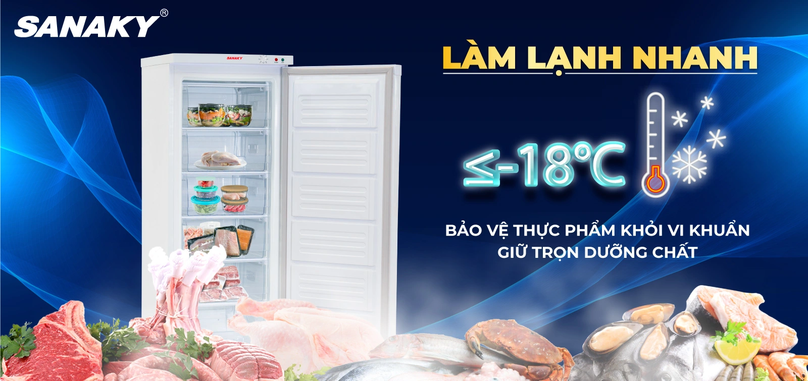 Nhiệt độ ≤-18°C Nhiệt độ ≤-18°C