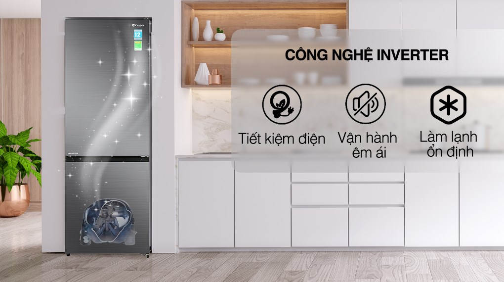 Tủ lạnh Casper Inverter 300 lít RB-320VT - Công nghệ Inverter Tủ lạnh Casper Inverter 300 lít RB-320VT - Công nghệ Inverter