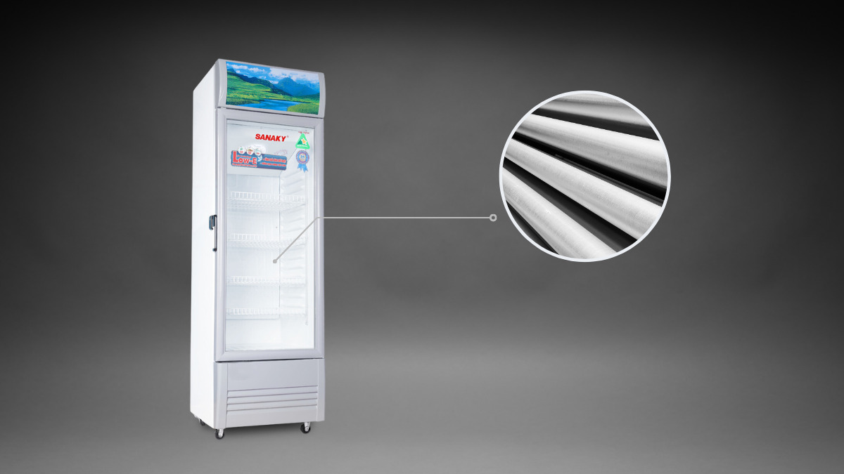 Dàn lạnh bằng nhôm giúp tủ làm lạnh sâu và duy trì nhiệt độ ổn định