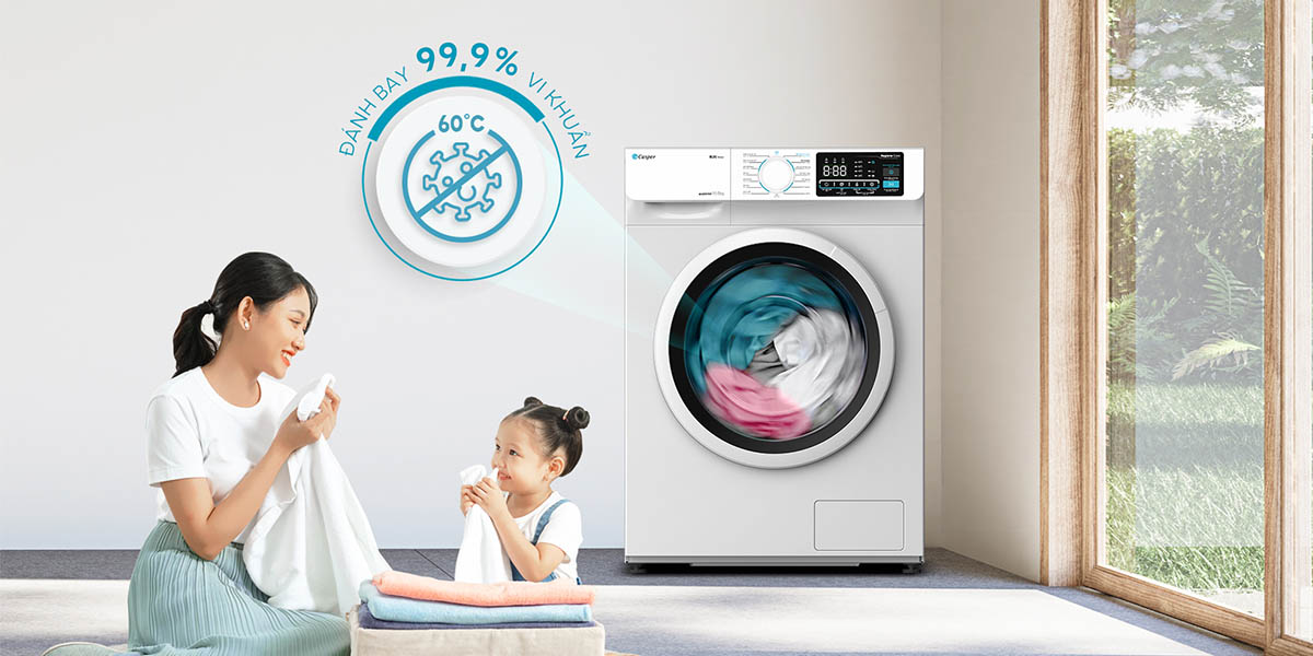 Máy Giặt Casper Inverter 10.5 KG WF-105I140BWC