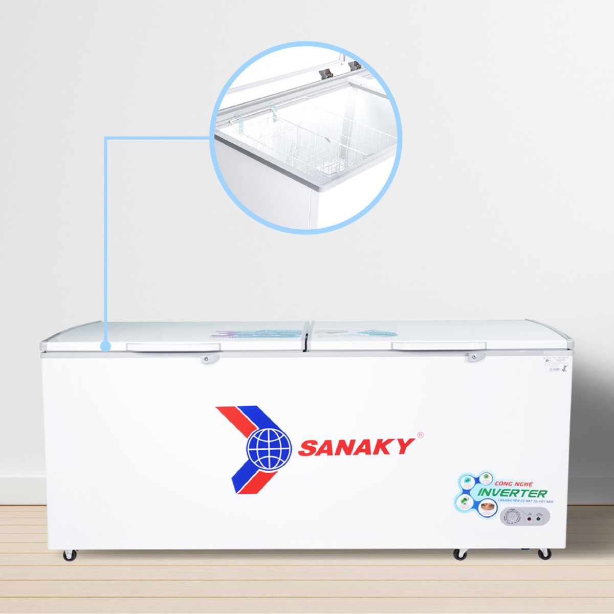 Giỏ đựng đồ dễ tháo rời của Tủ Đông Sanaky Inverter VH 8699HY3