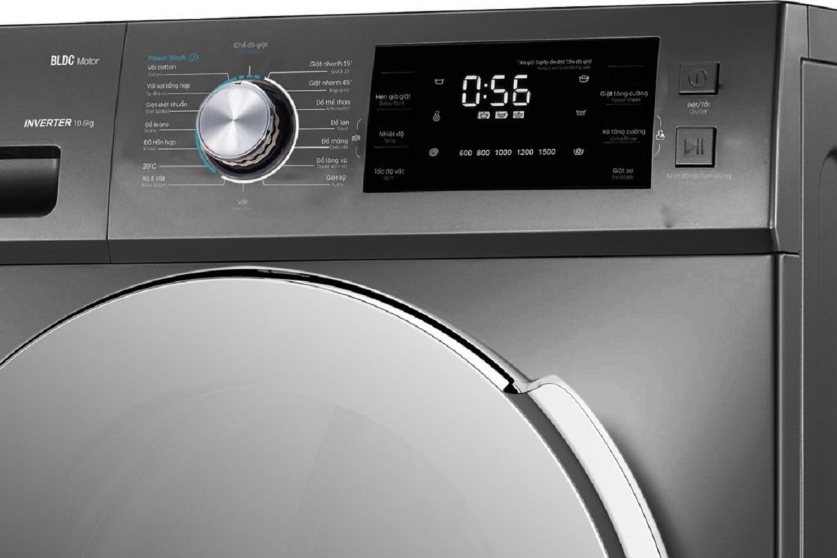 Máy giặt lồng ngang Casper Inverter 10.5 kg WF-105I150BGB giá chỉ 5 triệu mà chất lượng