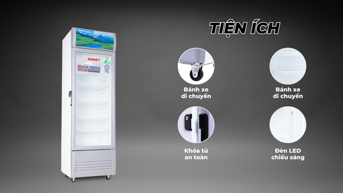 Một số tiện ích trên Tủ Mát Sanaky 240 Lít VH-308KL