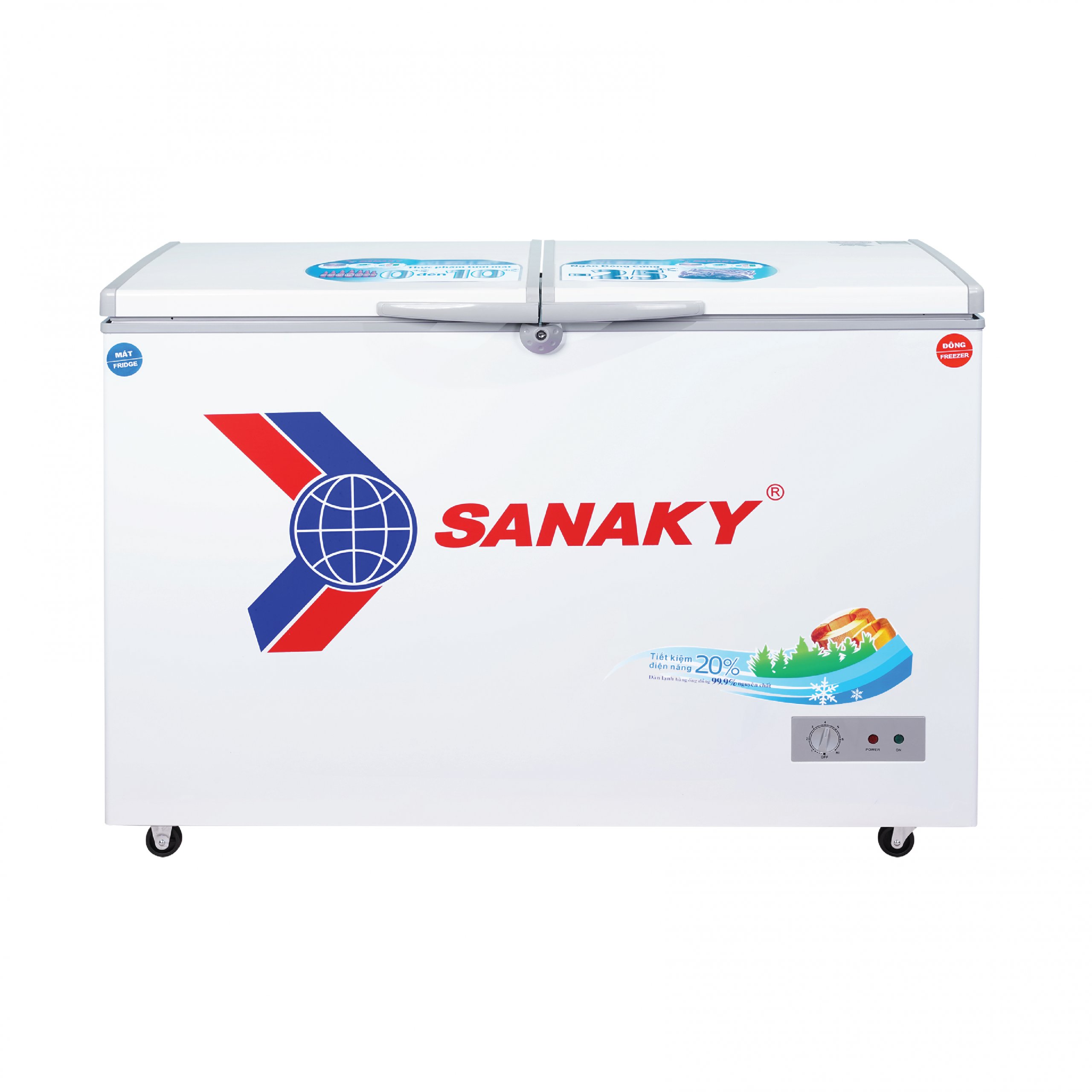 Tủ đông Sanaky VH-4099W1, 280 lít, 2 ngăn 2 cánh | Sanaky Miền Bắc