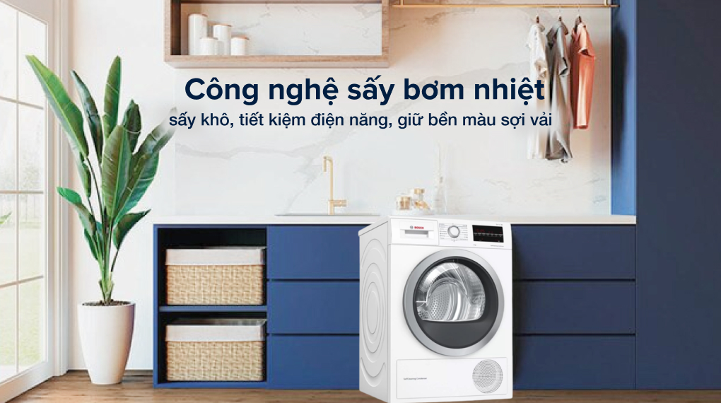 Máy sấy Bosch WQG24200SG TGB - Công nghệ sấy bơm nhiệt Máy sấy Bosch WQG24200SG TGB - Công nghệ sấy bơm nhiệt