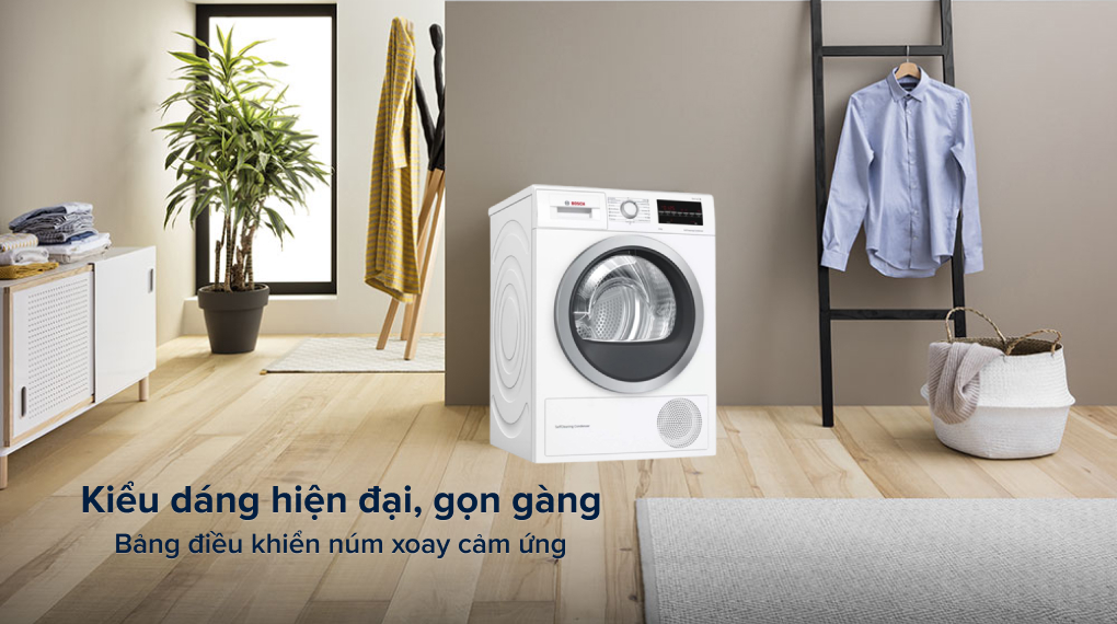 Máy sấy Bosch WQG24200SG TGB - Thiết kế Máy sấy Bosch WQG24200SG TGB - Thiết kế